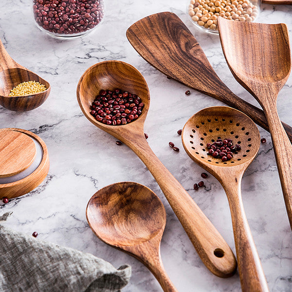 Non-Toxic Teak Wood Kitchen Utensils