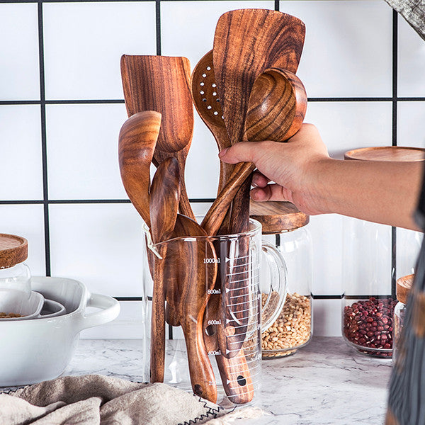 Non-Toxic Teak Wood Kitchen Utensils